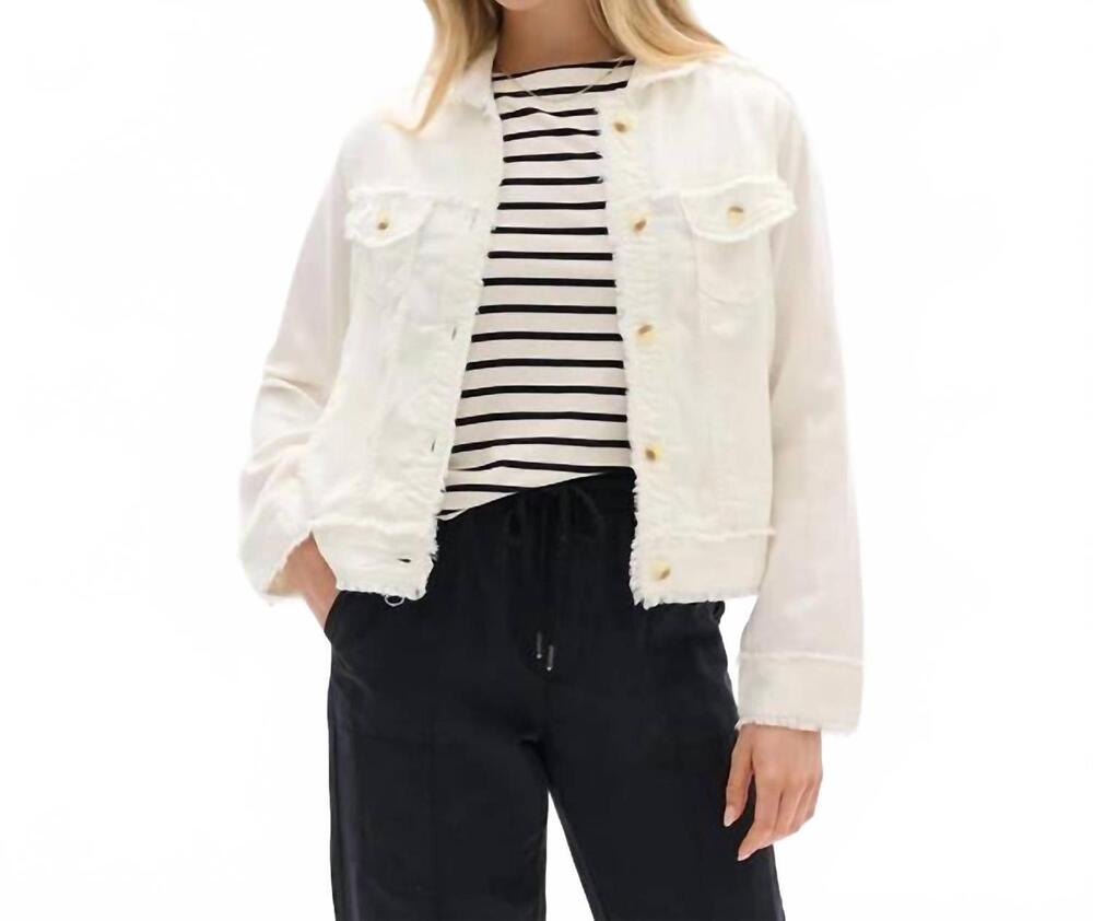 NEW HATLEY tencel jacket in whisper white